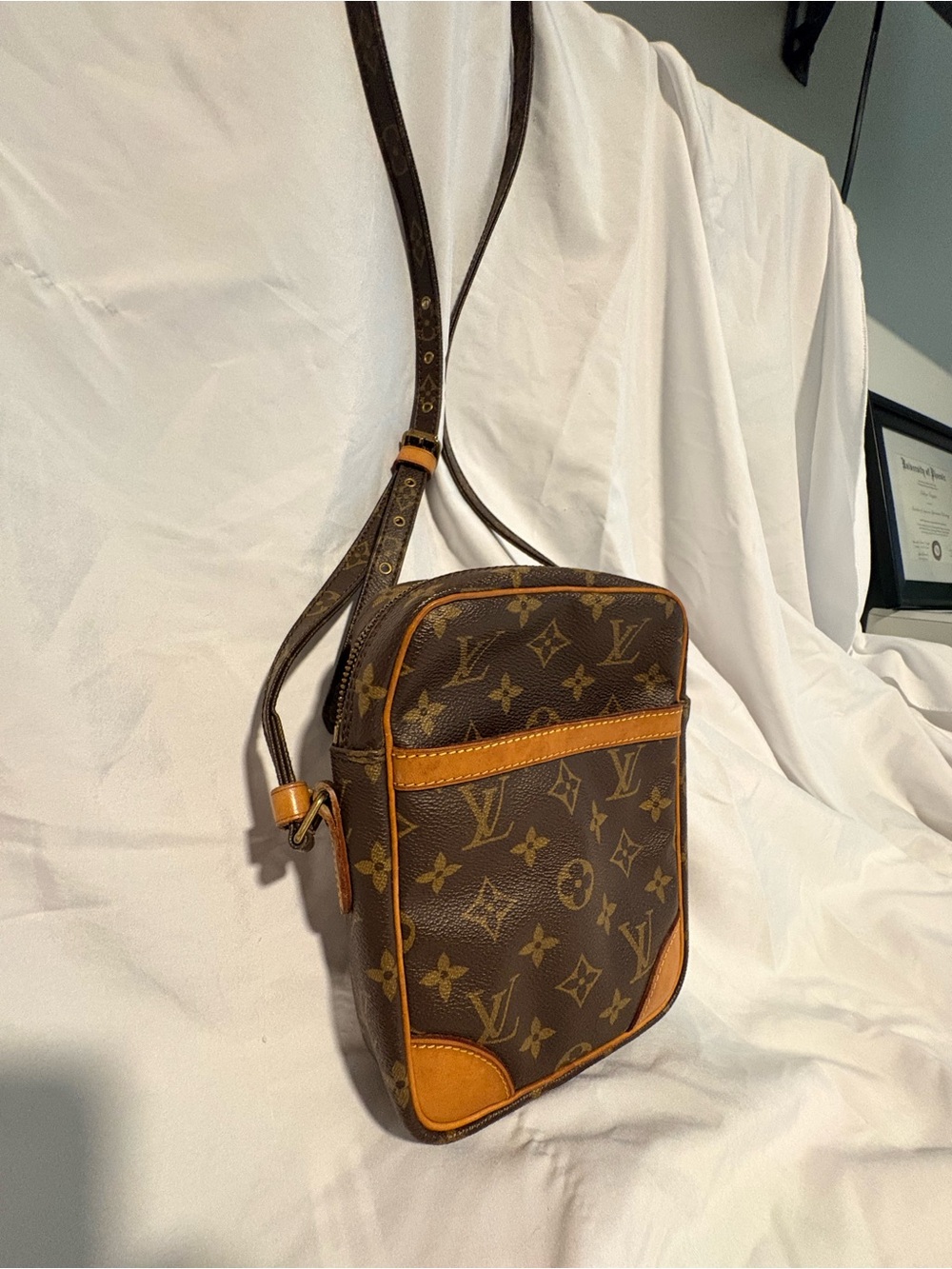 Louis Vuitton Monogram Danube Messenger Bag in Brown and Tan